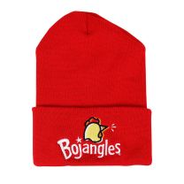 Red Beanie with Chicken Head and White Bojangles logo on the cuff - Front View
